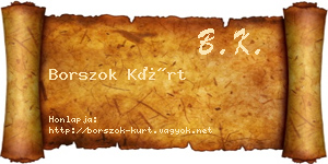 Borszok Kürt névjegykártya